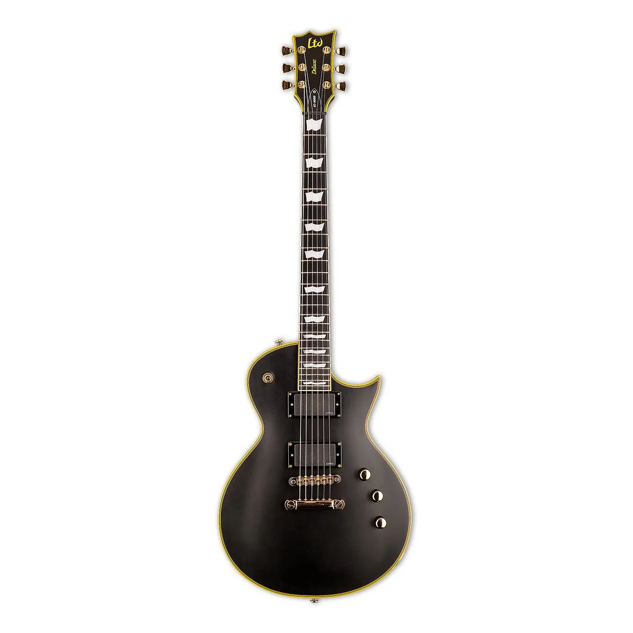 LTD EC-1000 Electric Guitar in Vintage Black with EMG Pickups & Gold Hardwa