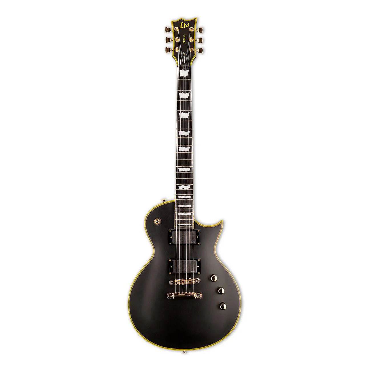 LTD EC-1000 Electric Guitar in Vintage Black with EMG Pickups & Gold Hardwa - Image 5