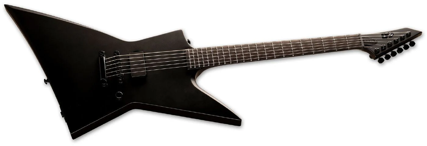 LTD EX Black Metal Electric Guitar in Black Satin - Image 3