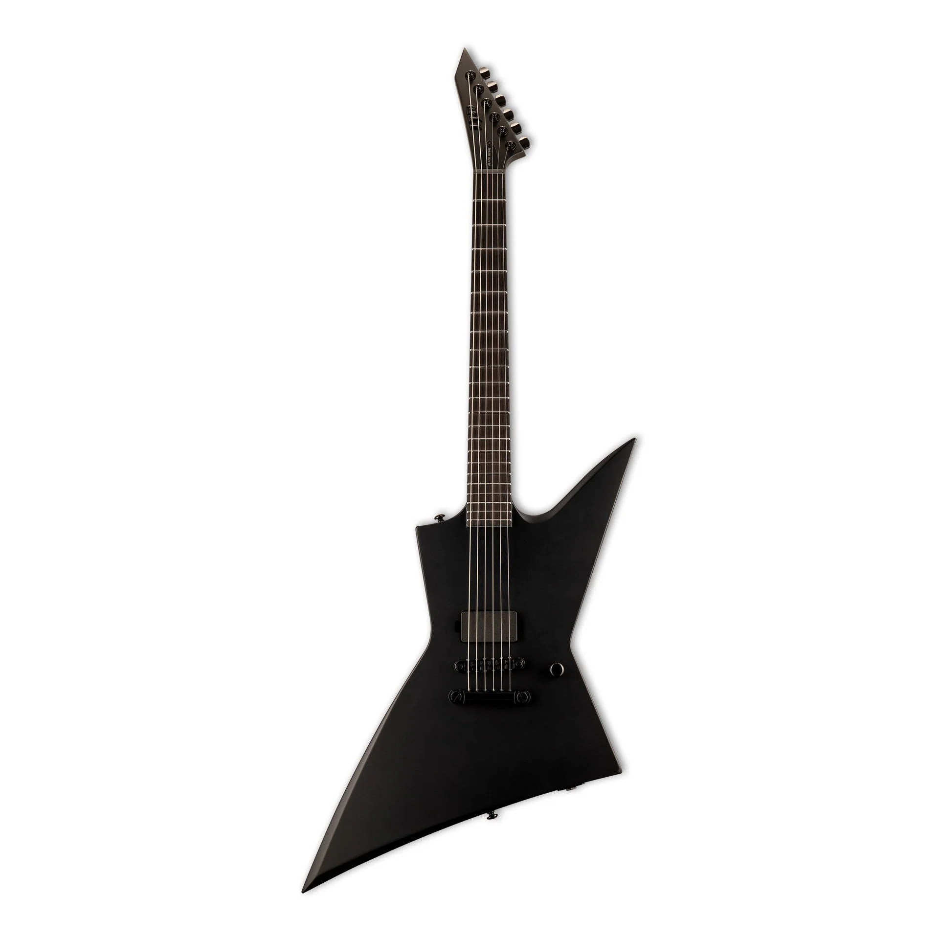 LTD EX Black Metal Electric Guitar in Black Satin - Image 5