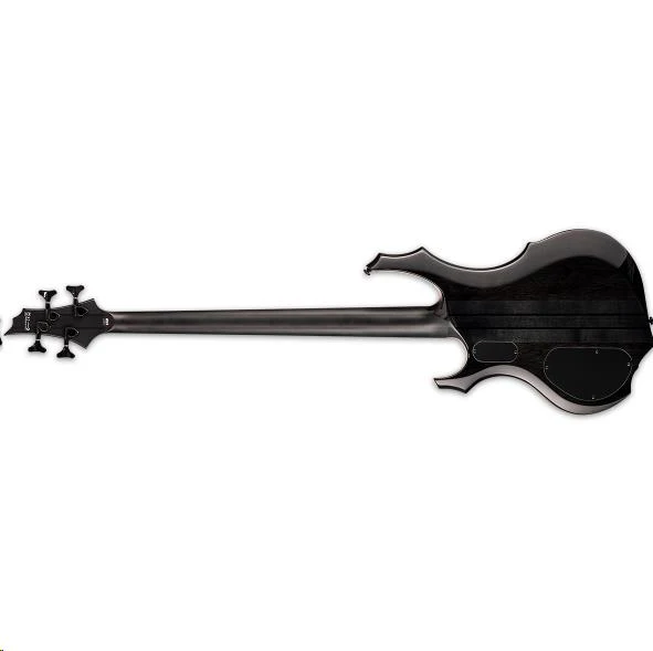 LTD F-1004 Bass Guitar Flamed Maple Trans Black - Image 2