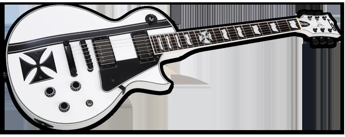 LTD James Hetfield Signature Iron Cross Electric Guitar in Snow White - Image 2