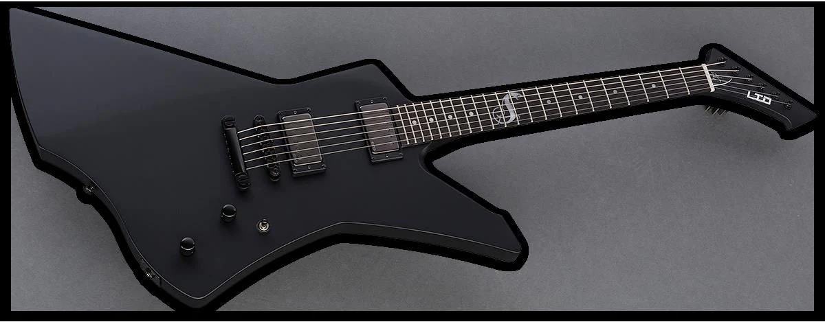 LTD James Hetfield Snakebyte Electric Guitar in Black Satin - Image 3