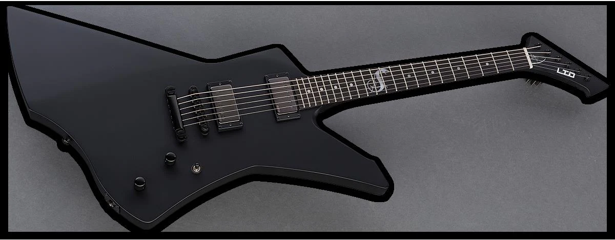 LTD James Hetfield Snakebyte Electric Guitar in Black Satin - Image 5