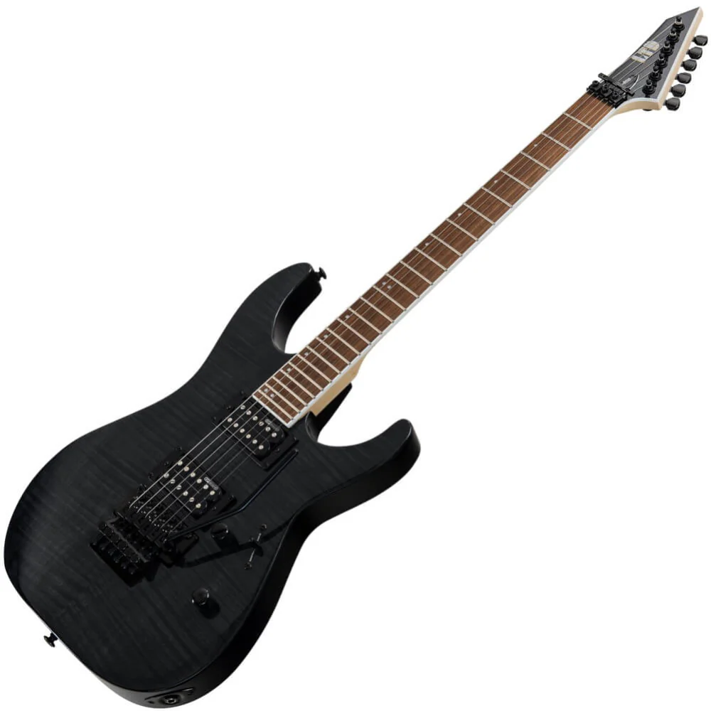 LTD M-200FM Electric Guitar - See Thru Black - Image 4