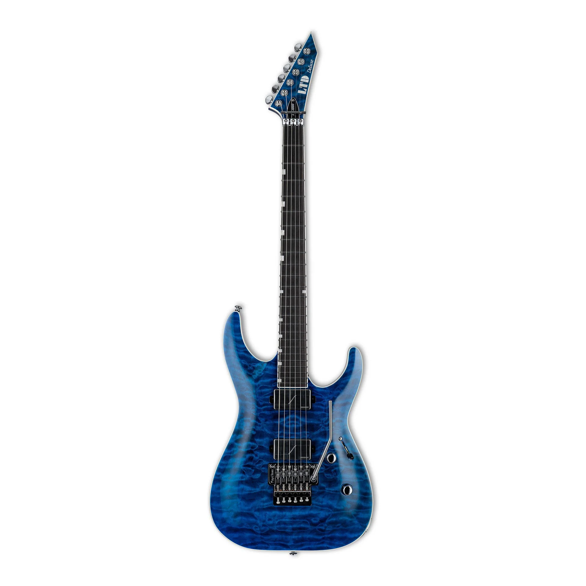 LTD MH-1000 with Floyd Rose in Black Ocean - Image 4