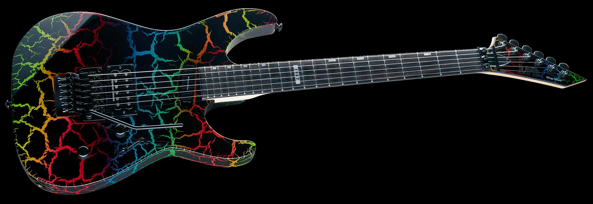 LTD Mirage 87 Series Limited Edition Electric Guitar - Rainbow Crackle - Image 2