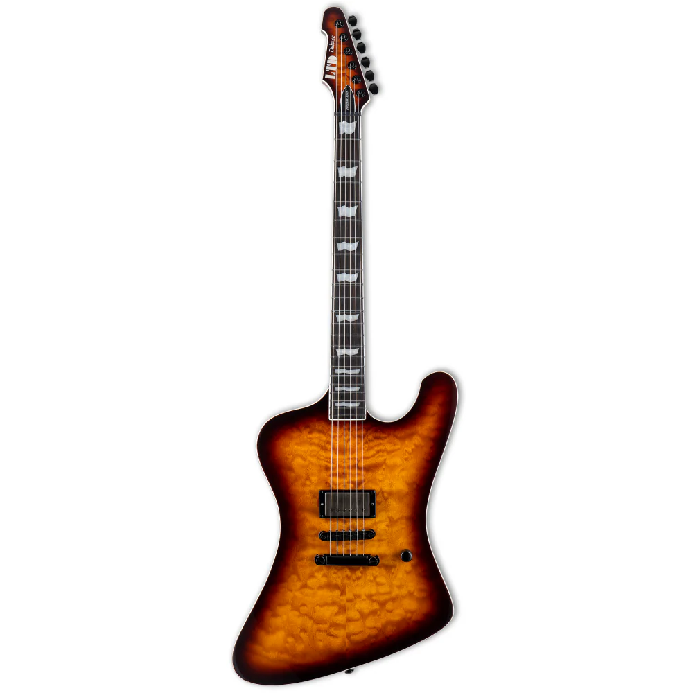 LTD Phoenix 1001 Electric Guitar in Quilted Maple Tobacco Sunburst - Image 4