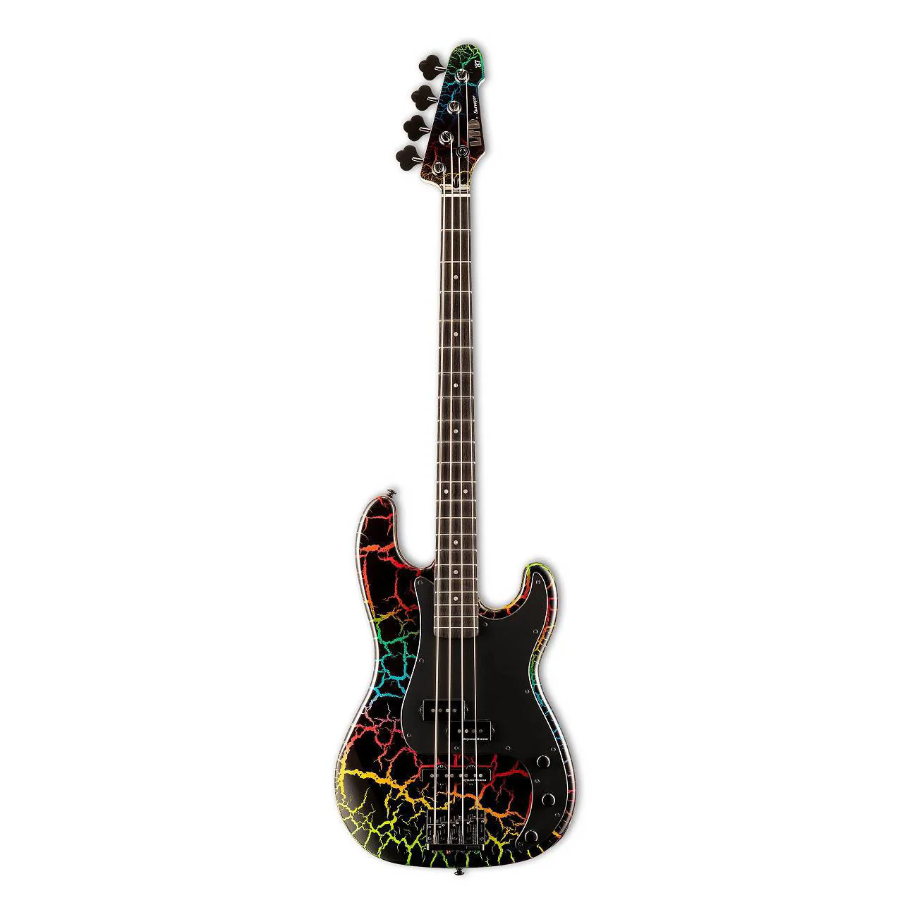 LTD Surveyor 87 Series Limited Edition Electric Bass Guitar - Rainbow Crack - Image 5