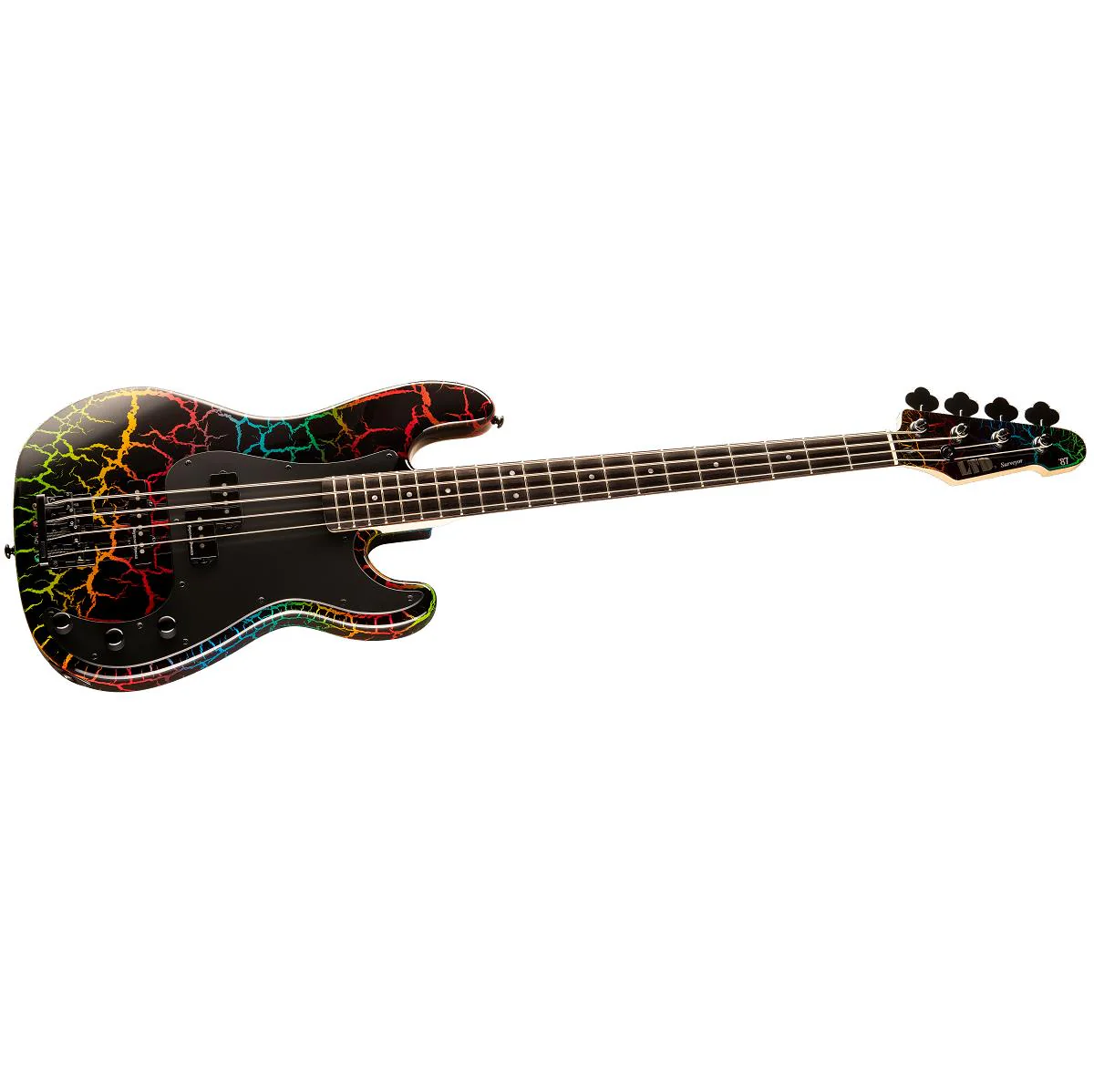 LTD Surveyor 87 Series Limited Edition Electric Bass Guitar - Rainbow Crack - Image 6