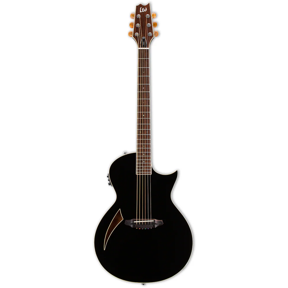 LTD TL-6 Thinline Acoustic Electric Guitar - Black - Image 4