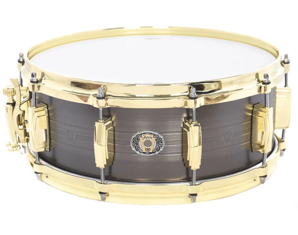 Ludwig 110th Anniversary Heirloom Black Brass Snare Drum - 5.5x14 - Image 2