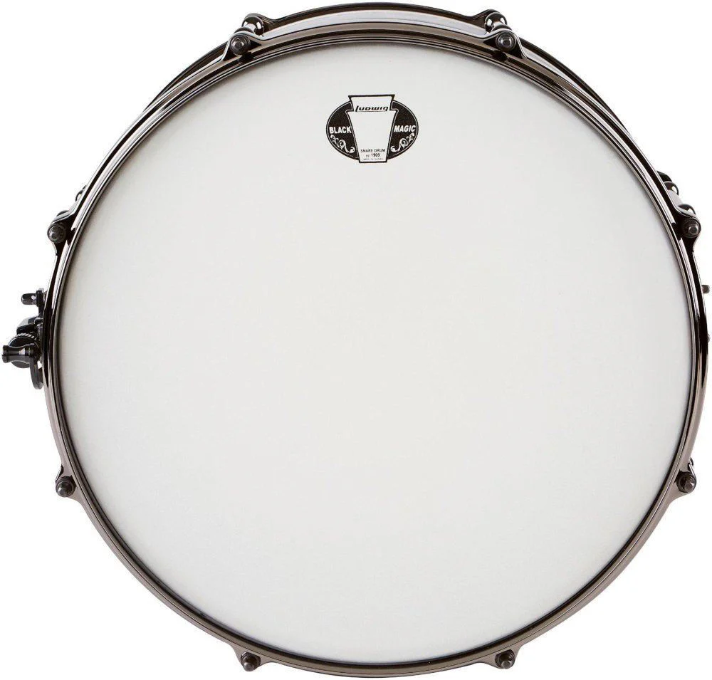 Ludwig 7x13 Black Magic Snare with Black Nickel Die-Cast Hoops & Tube Lug - Image 4
