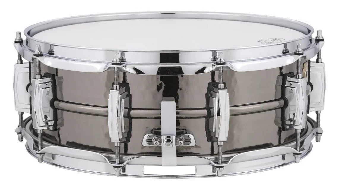 Ludwig Black Beauty Brass Snare Drum 5x14 Hammered Shell with Imperial Lugs - Image 2