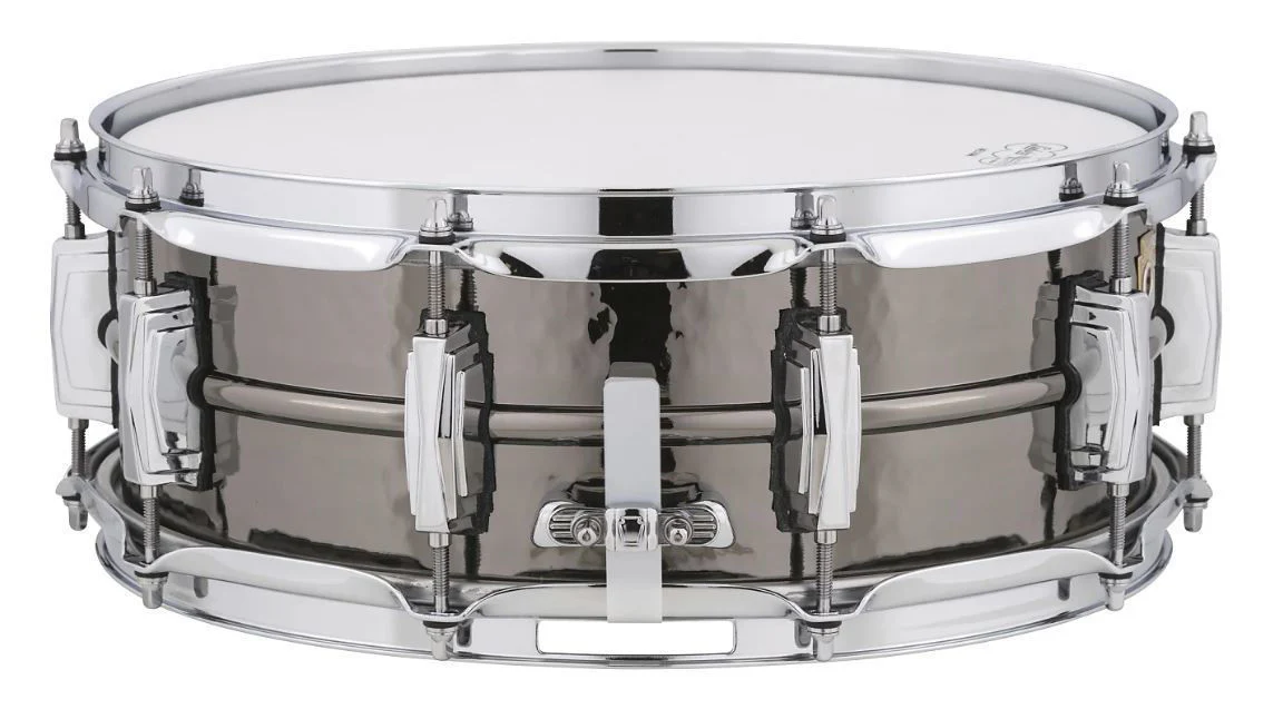 Ludwig Black Beauty Brass Snare Drum 5x14 Hammered Shell with Imperial Lugs - Image 3