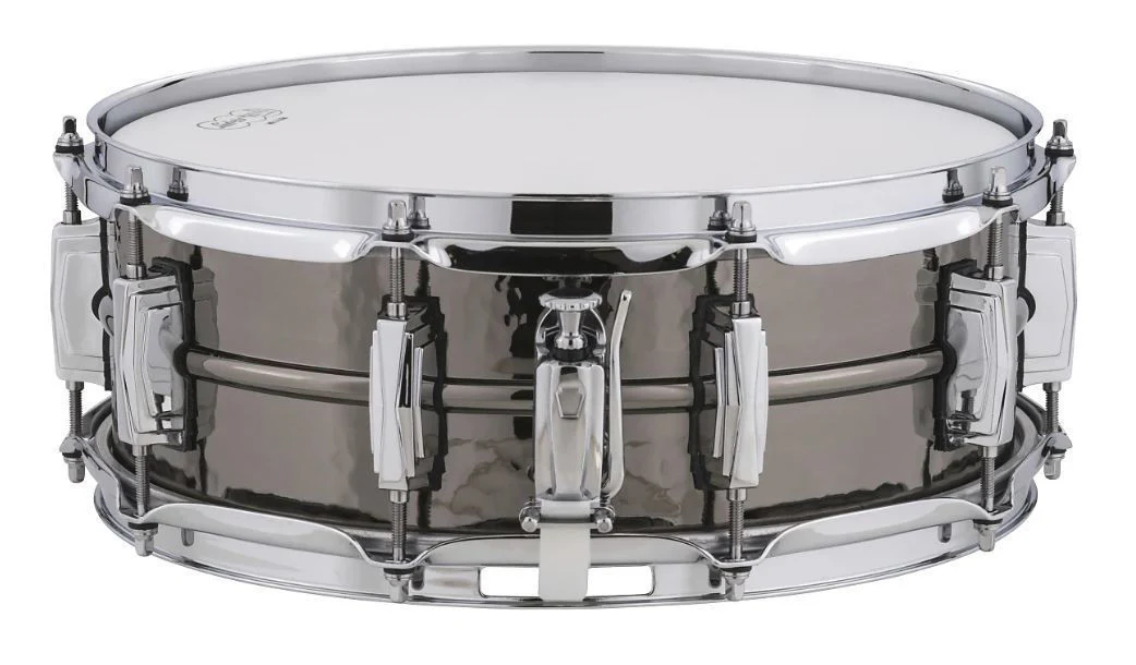 Ludwig Black Beauty Brass Snare Drum 5x14 Hammered Shell with Imperial Lugs - Image 4