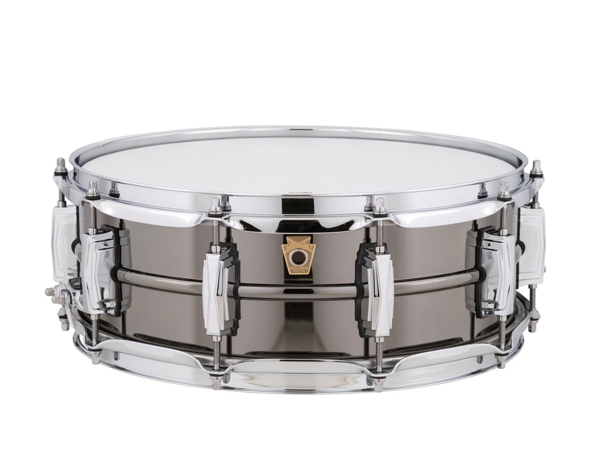 Ludwig Black Beauty Brass Snare Drum 5x14 Smooth Shell with Imperial Lugs - Image 2
