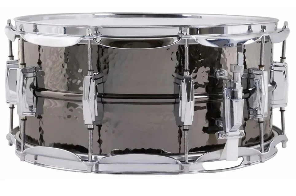 Ludwig Black Beauty Brass Snare Drum 6.5x14 Hammered Shell with Imperial Lugs - Image 2