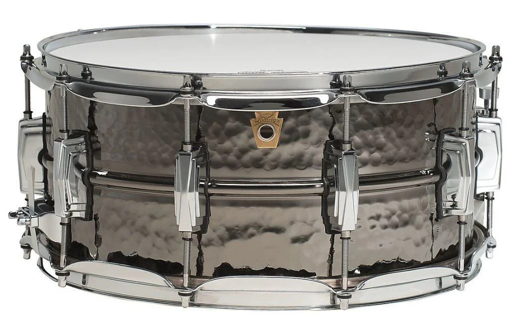 Ludwig Black Beauty Brass Snare Drum 6.5x14 Hammered Shell with Imperial Lugs - Image 5