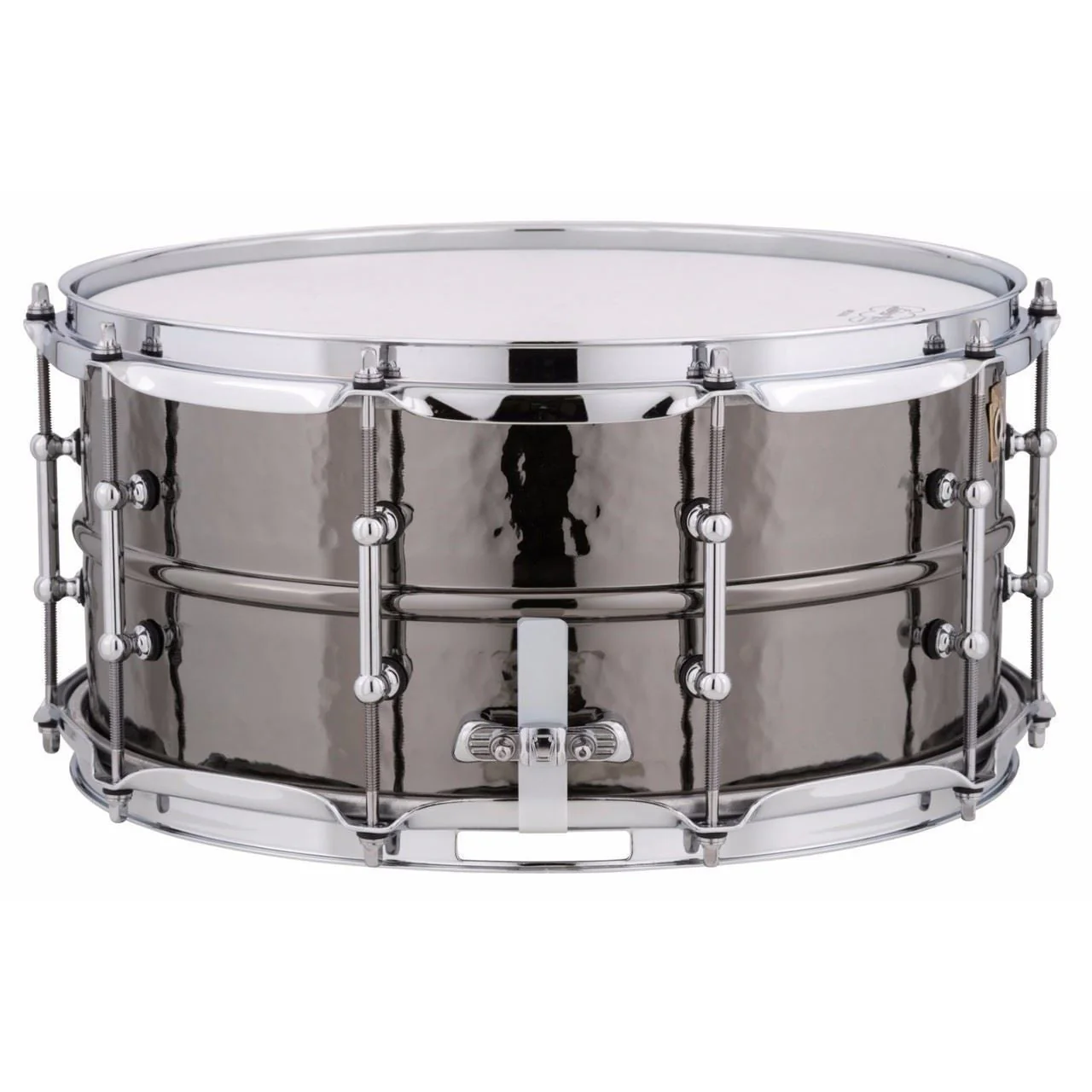 Ludwig Black Beauty Brass Snare Drum 6.5x14 Hammered Shell with Tube Lugs - Image 3