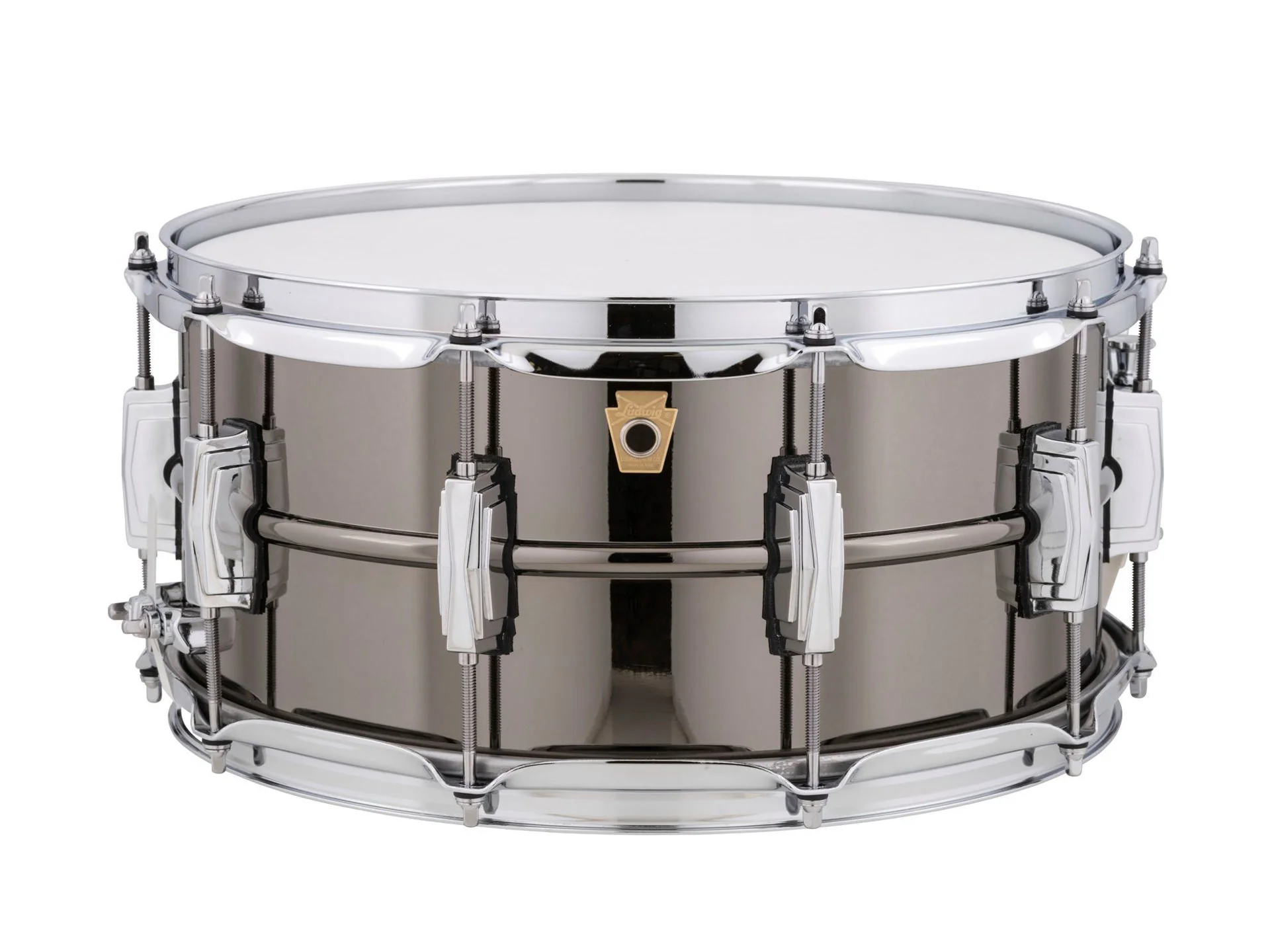 Ludwig Black Beauty Brass Snare Drum 6.5x14 Smooth Shell with Imperial Lugs - Image 4