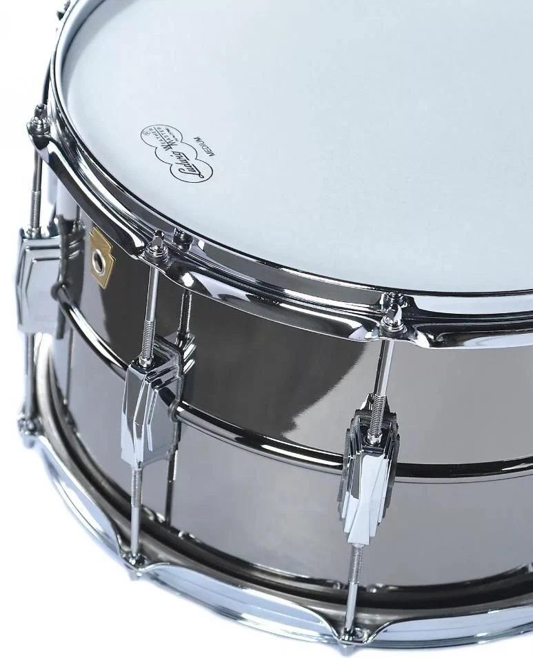Ludwig Black Beauty Brass Snare Drum 8x14 Smooth Shell with Imperial Lugs