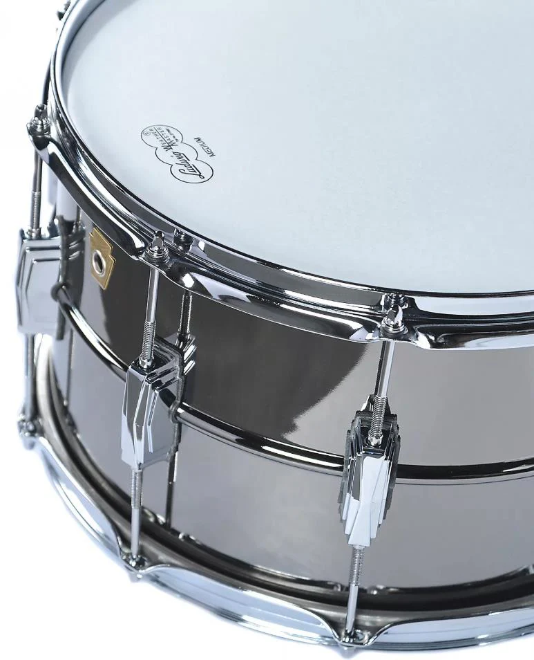 Ludwig Black Beauty Brass Snare Drum 8x14 Smooth Shell with Imperial Lugs - Image 3