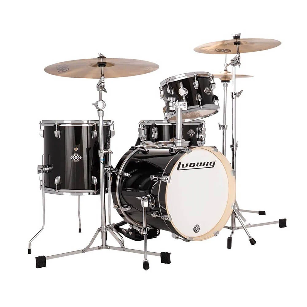 Ludwig Breakbeats 16/10/13+14S 4Pce Drum Kit Shell Pack with Bags - Black Sparkle - Image 5