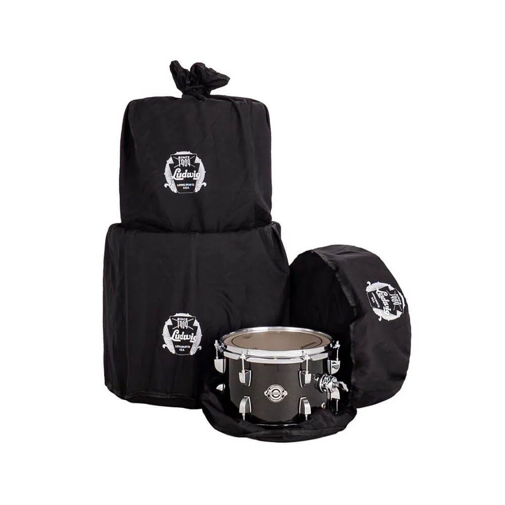 Ludwig Breakbeats 16/10/13+14S 4Pce Drum Kit Shell Pack with Bags - Black Sparkle - Image 7