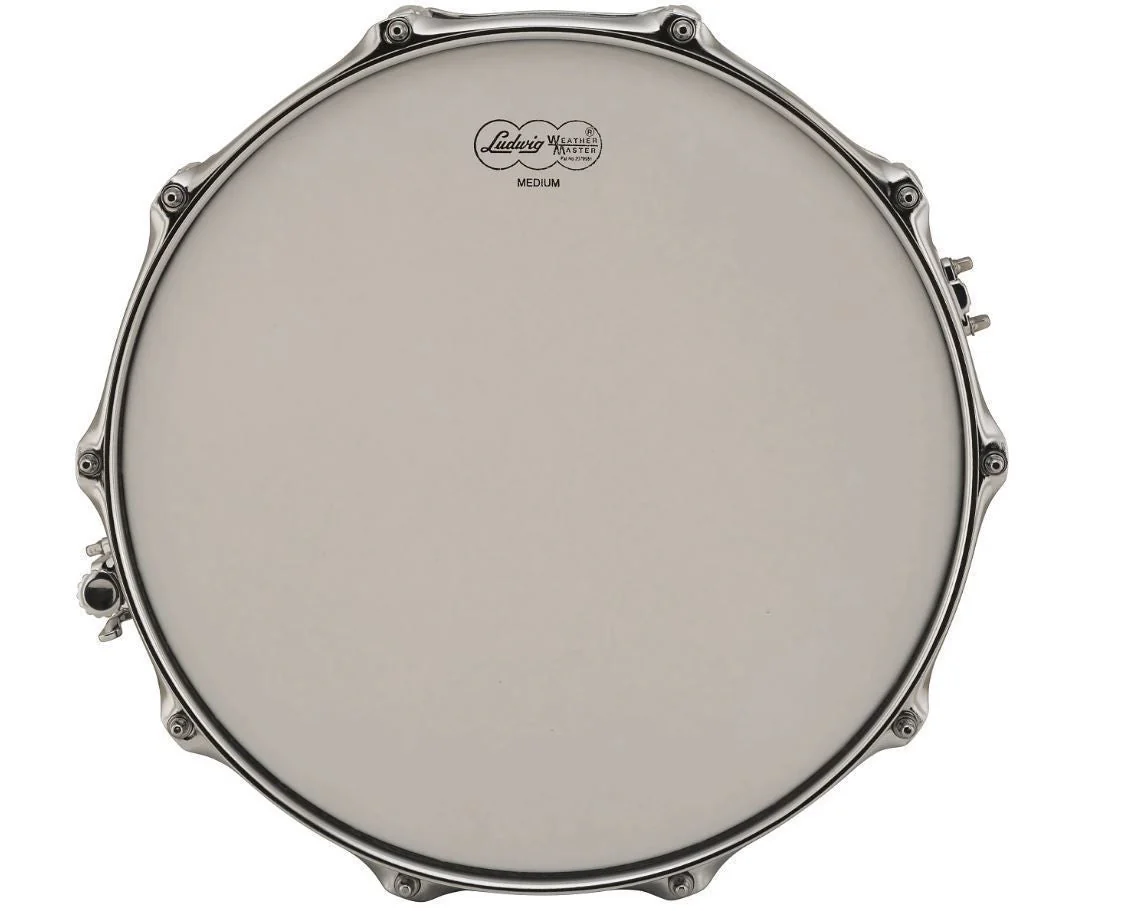 Ludwig Chrome Plated Brass Snare Drum 6.5x14 Smooth Shell with Imperial Lugs - Image 2
