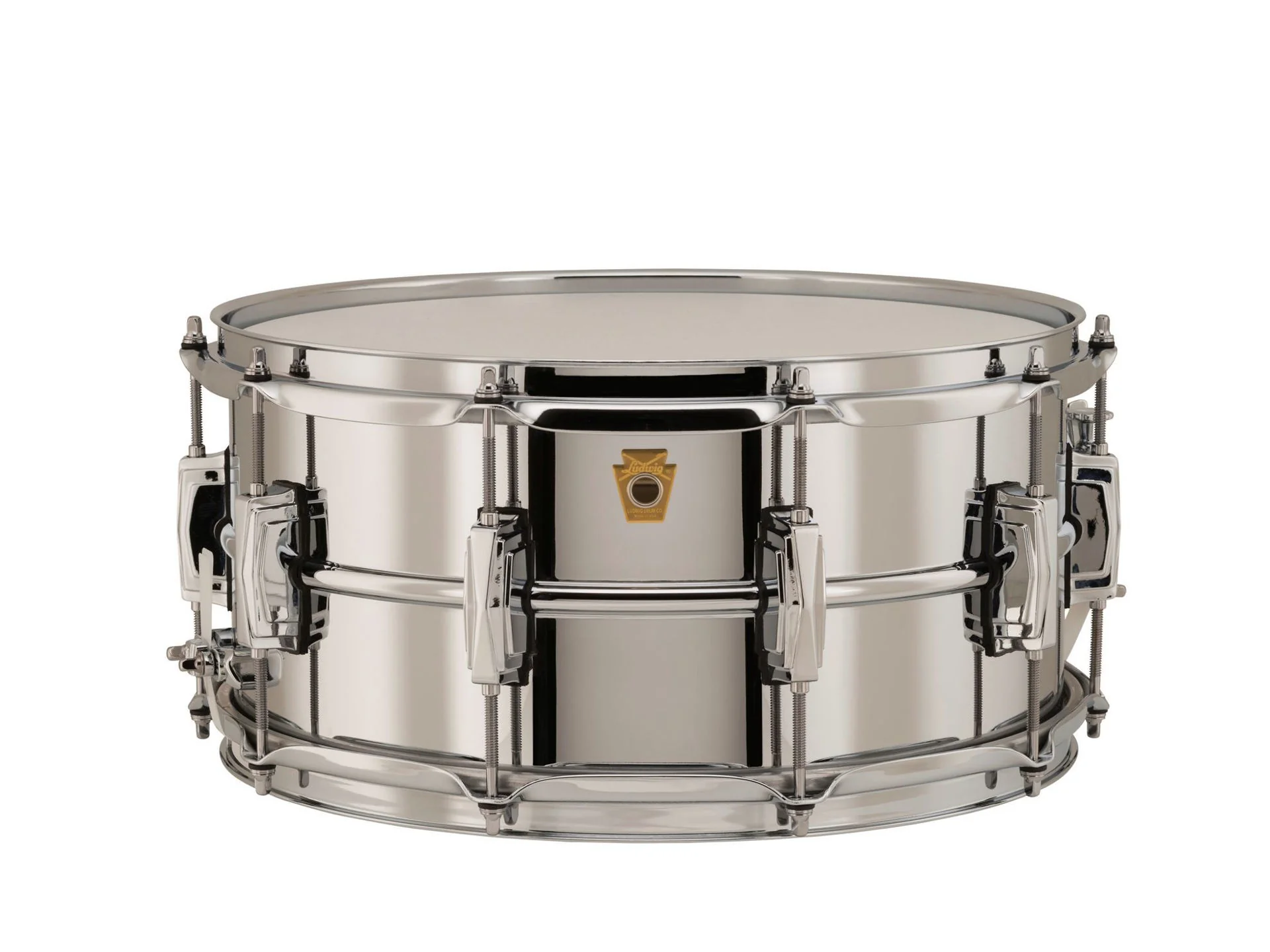Ludwig Chrome Plated Brass Snare Drum 6.5x14 Smooth Shell with Imperial Lugs - Image 5