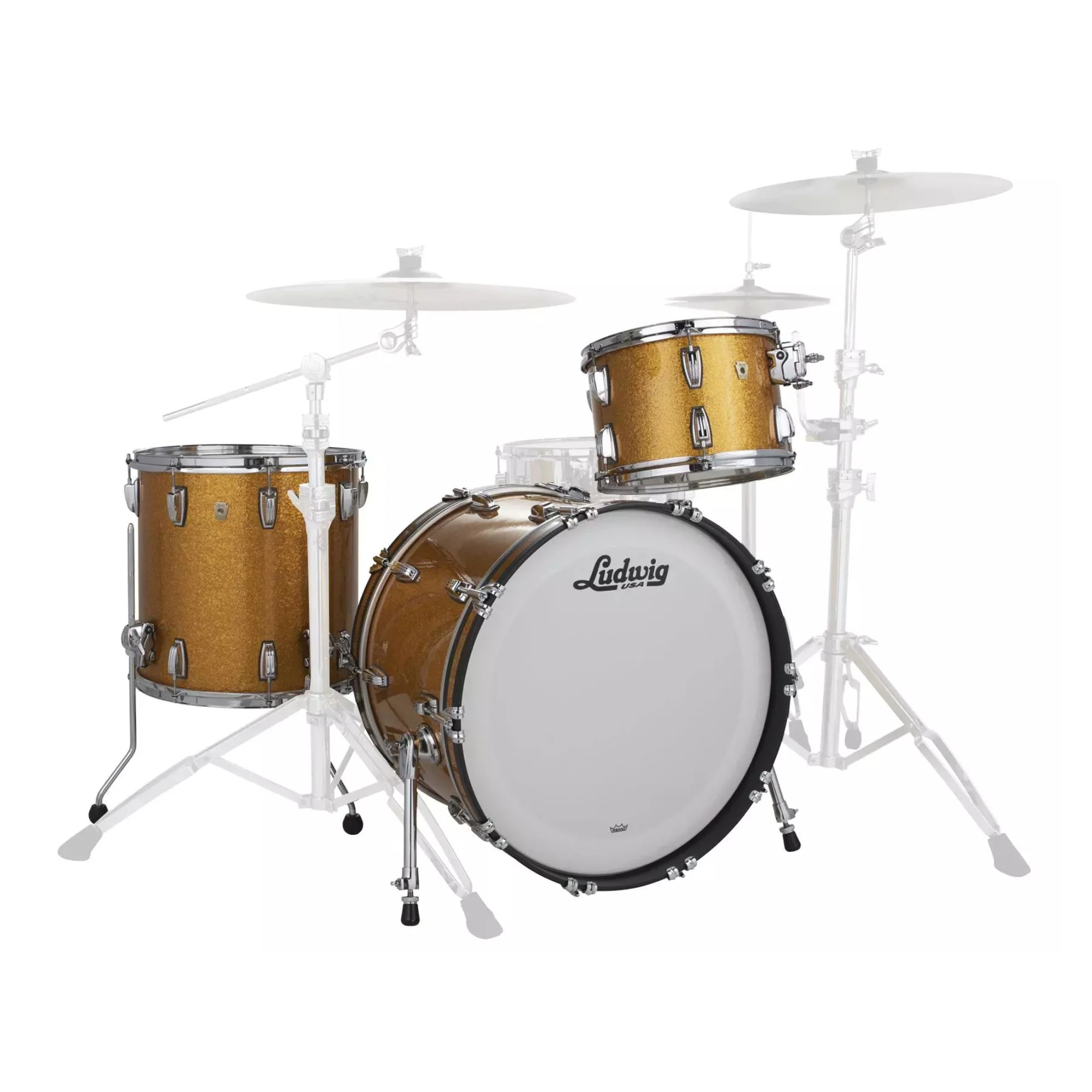 Ludwig Classic Maple 22/13/16 3pc Drum Shell Pack - Gold Sparkle