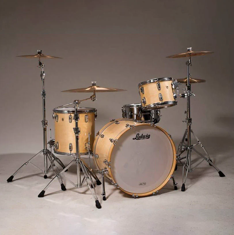 Ludwig Classic Maple Fab 22/13/16 3 Piece Drum Kit Shell Pack - Satin Natural - Image 3