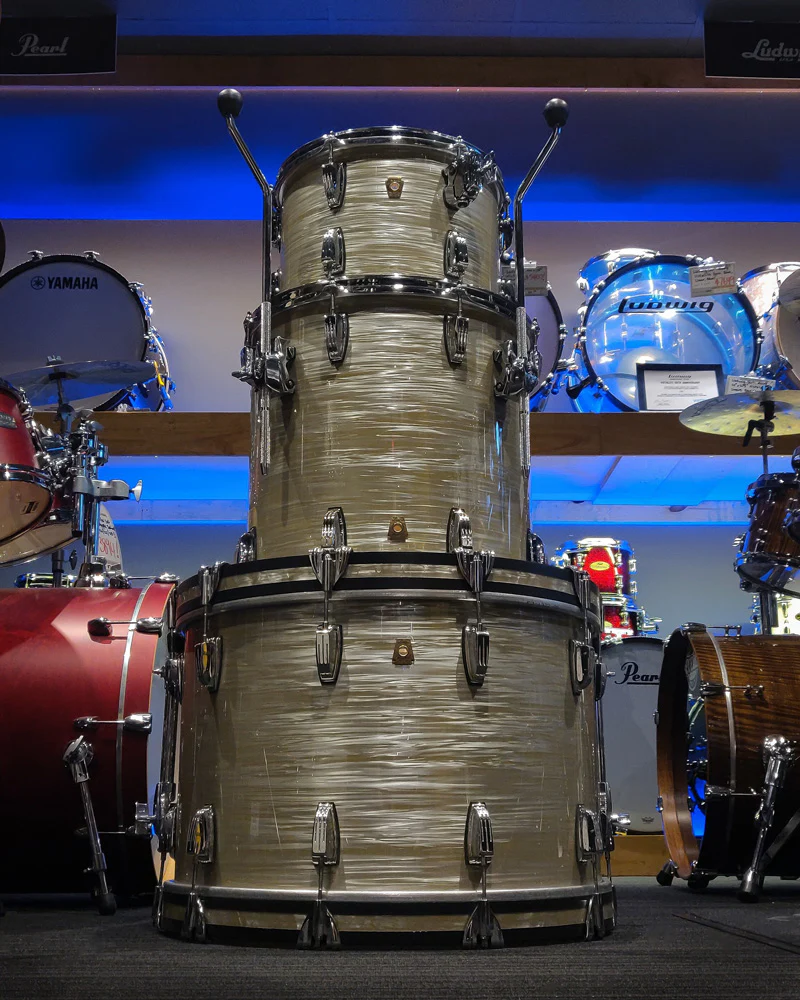 Ludwig Classic Maple Fab 22/13/16 3pc Drum Shell Pack - Olive Oyster - Image 2