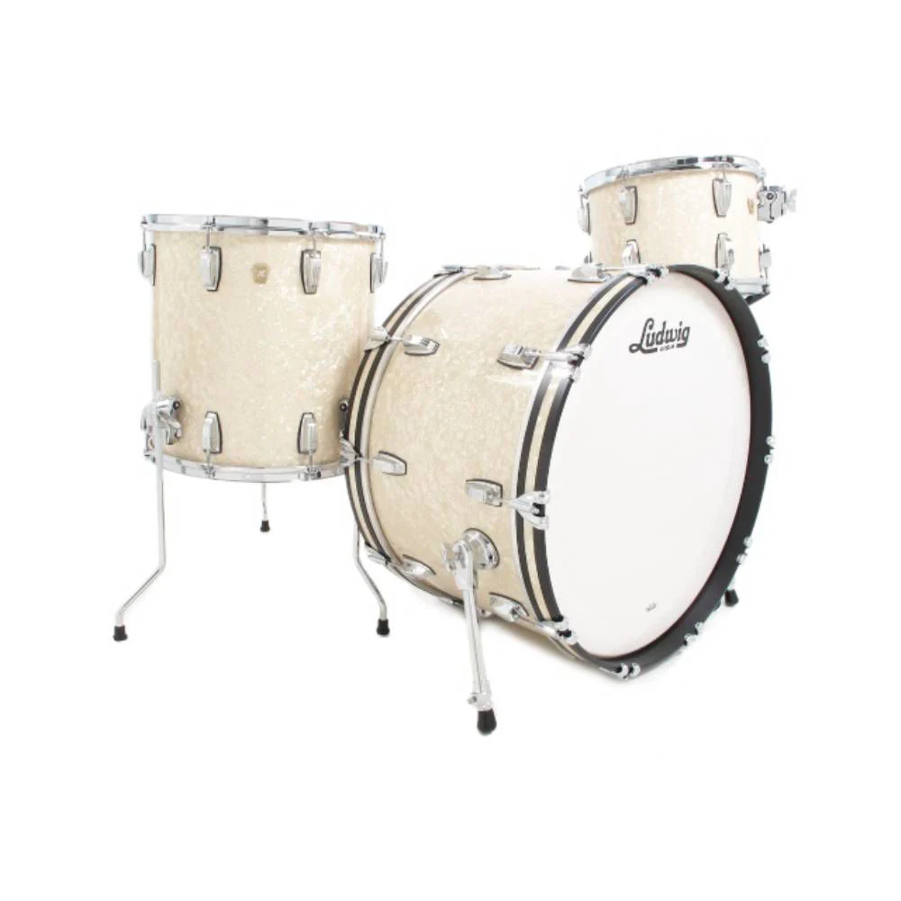 Ludwig Classic Maple Pro Beat 24 in Shell Pack Drum Kit in Vintage White - Image 2