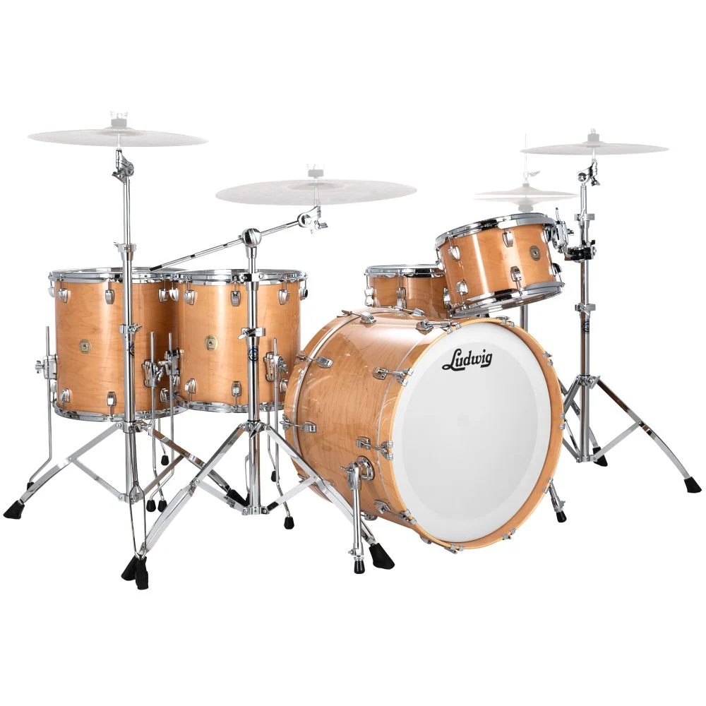Ludwig Continental Classic 22/12/14/16+14S 5pc Drum Shell Pack - Natural Maple - Image 3