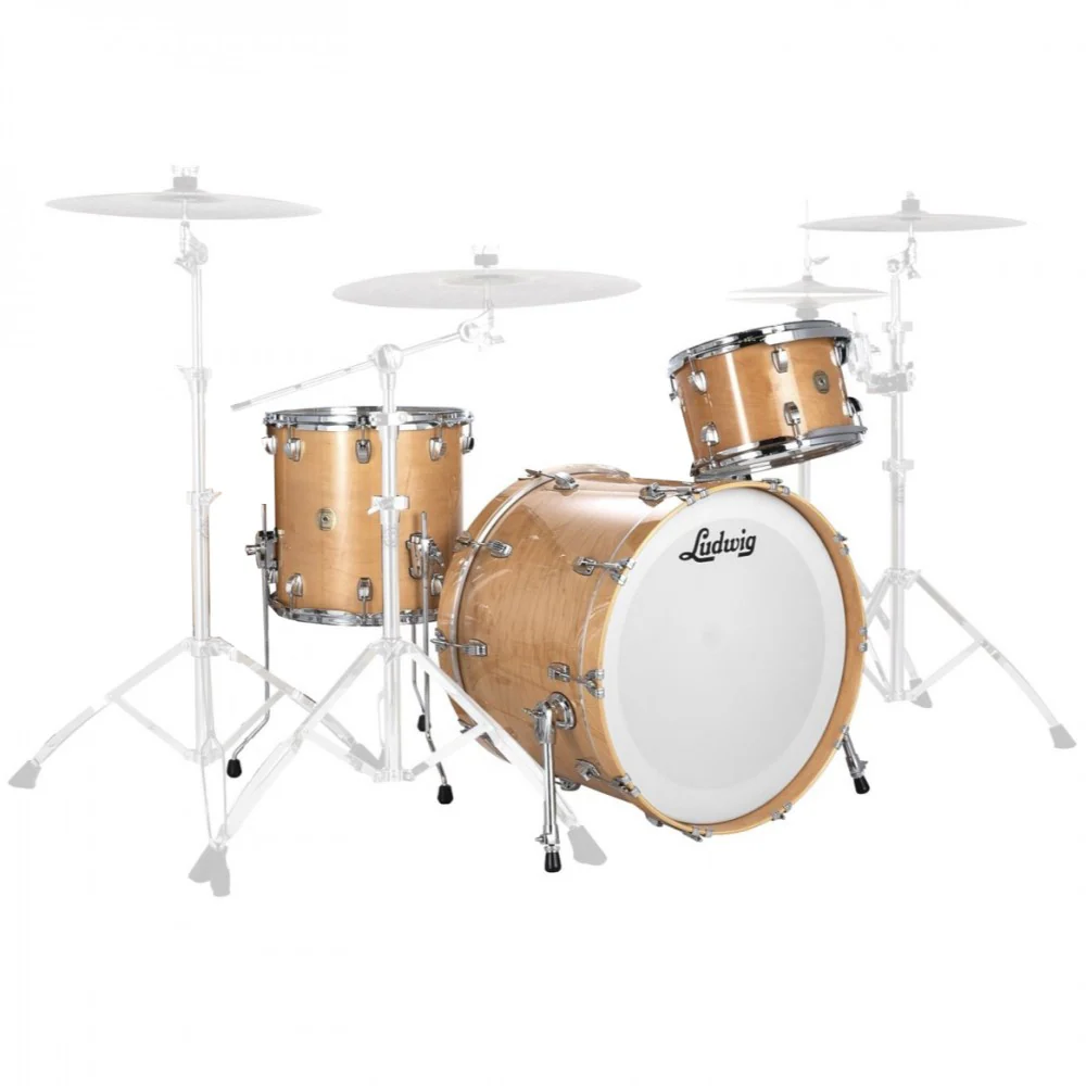 Ludwig Continental Classic 22/12/16+14S 4pc Drum Shell Pack - Natural Maple - Image 2