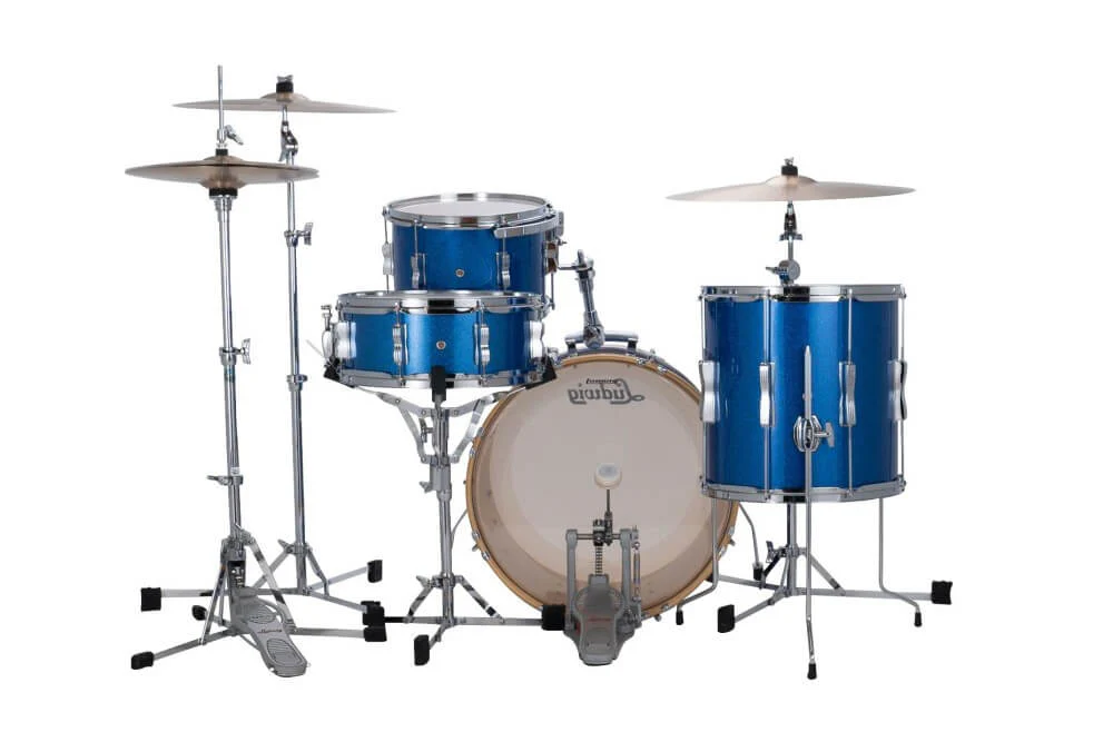 Ludwig Continental Club Downbeat Plus 20/12/14+14S 4pc Drum Shell Pack - Blue Sparkle - Image 3