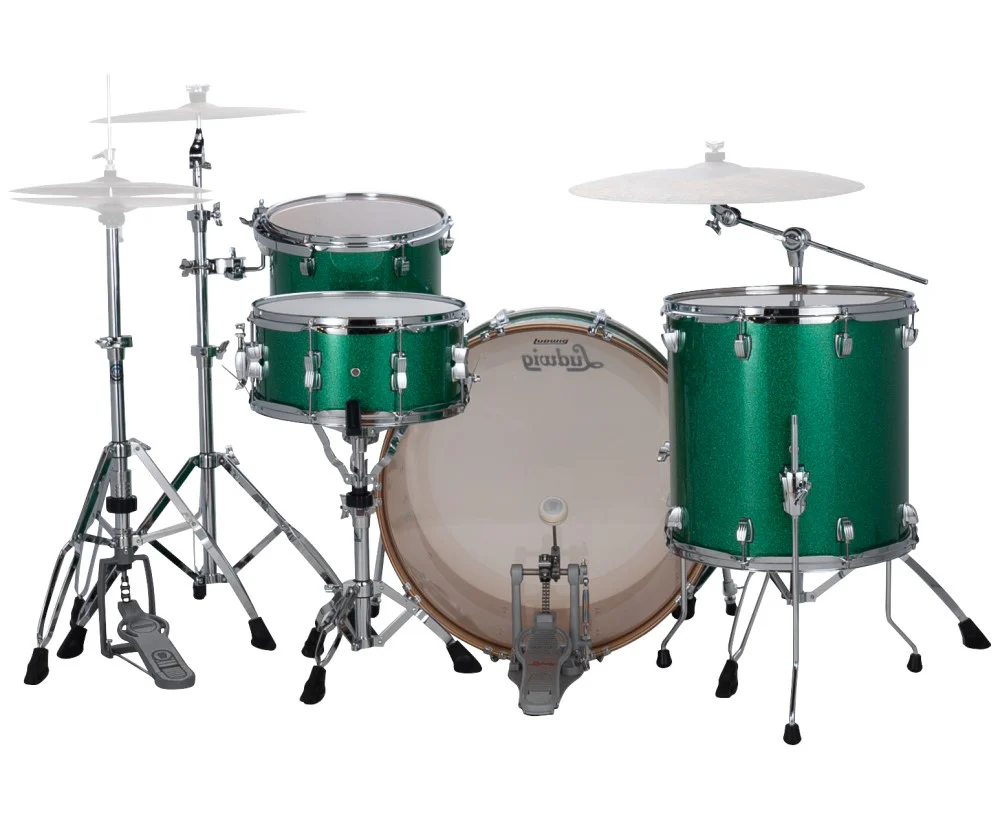 Ludwig Continental Pro Beat 24/13/16+14S 4pc Drum Shell Pack - Green Sparkle - Image 4