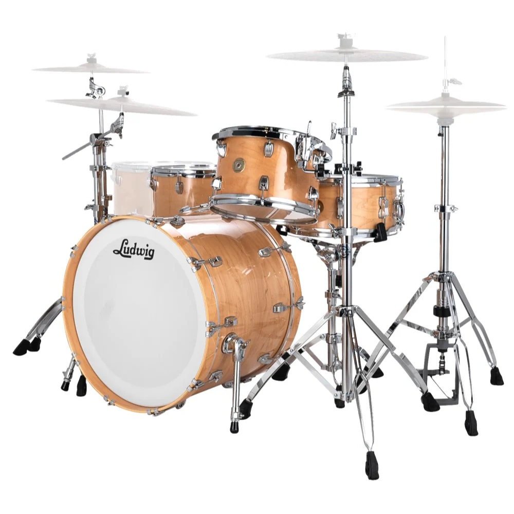 Ludwig Continental Pro Beat 24/12/16+14S 4pc Drum Shell Pack - Natural Maple - Image 2