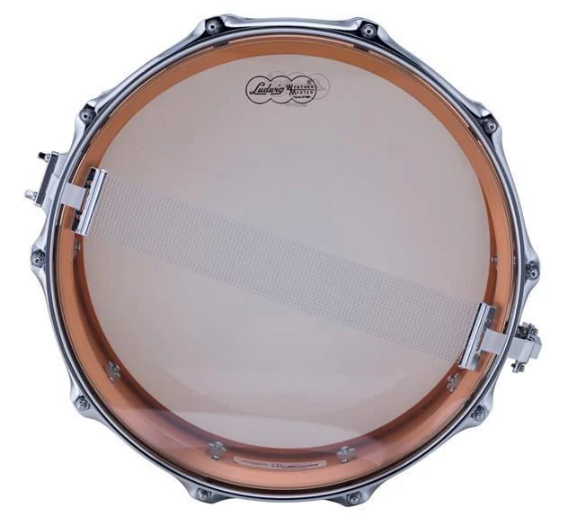 Ludwig Copper Phonic Snare Drum 5x14 Smooth Polished Shell with Tube Lugs - Image 2