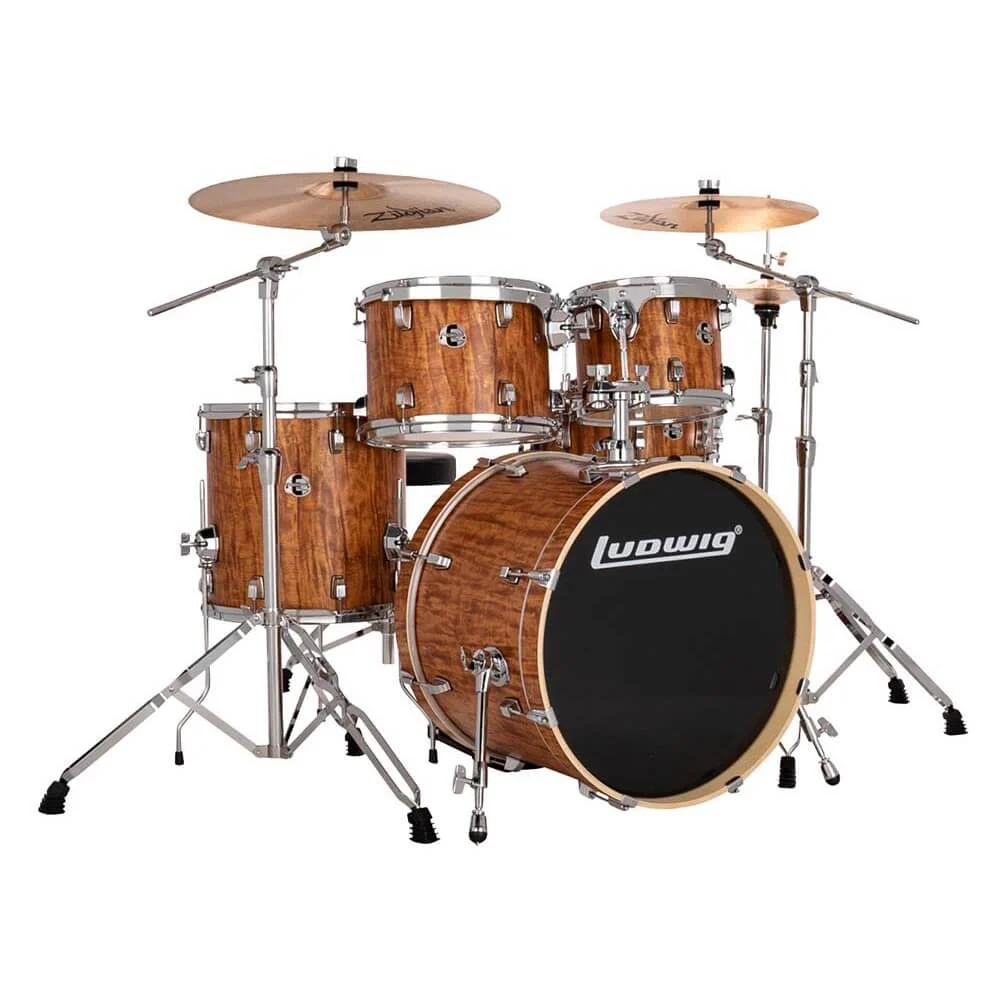 Ludwig Evolution 20/10/12/14+14S 5pce Drum Kit with Hardware - Cherry - Image 4