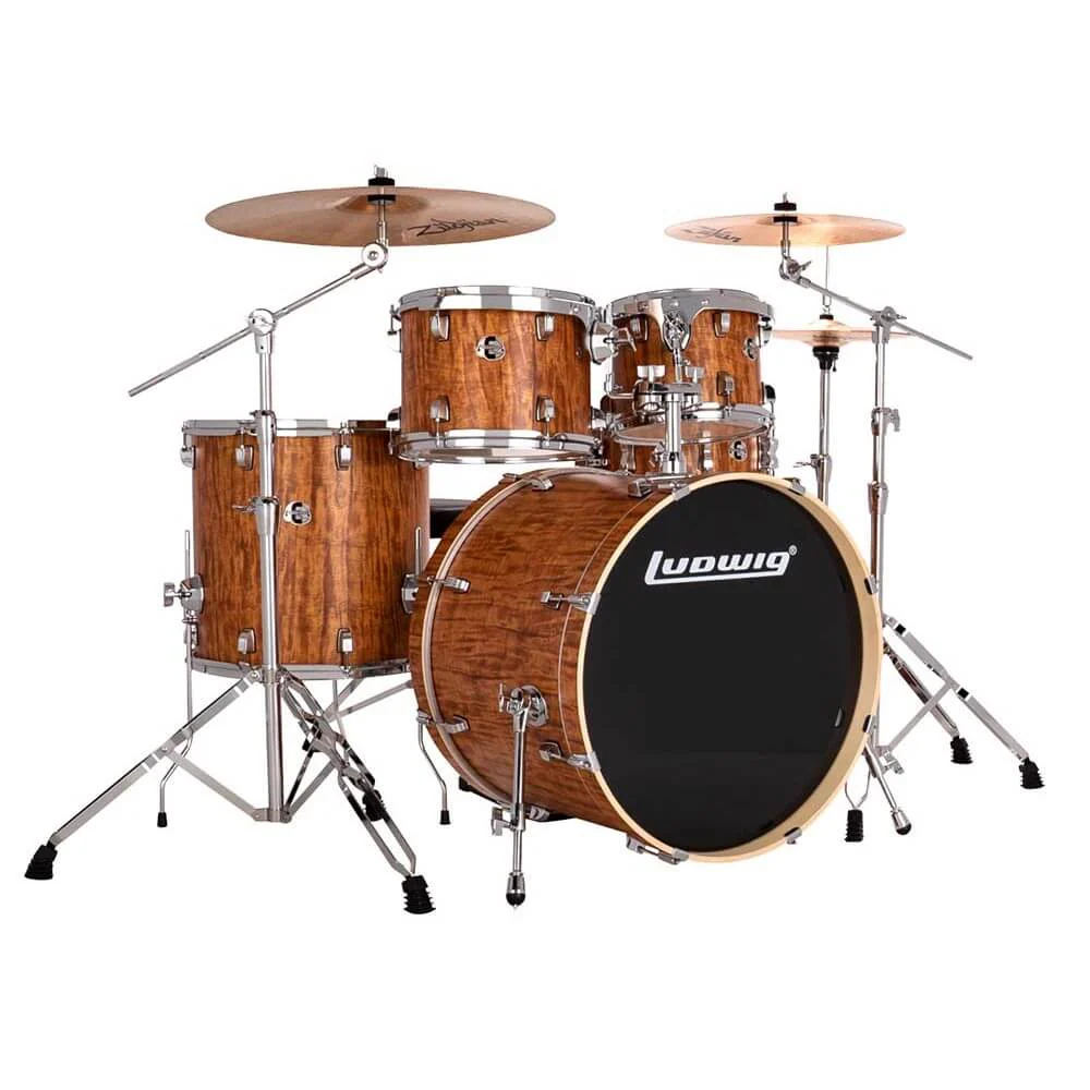 Ludwig Evolution 22/10/12/16+14S 5pce Drum Kit with Hardware - Cherry - Image 3