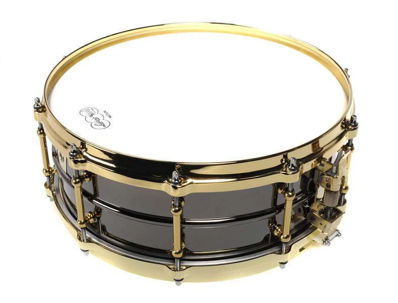 Ludwig L1LB417BT 14x6.5 Inch Black Beauty Smooth Brass Shell Tube Lugs Snare Drum - Black Chrome - Image 4