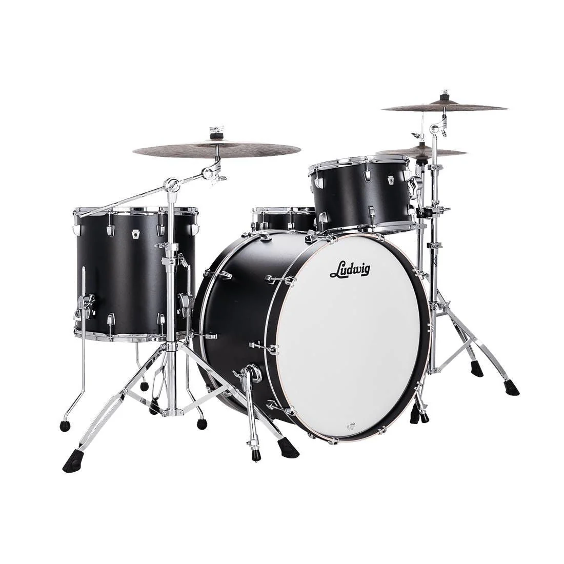 Ludwig Neusonic Pro Beat Drum Kit 3-pc Outfit 24in - Black Velvet