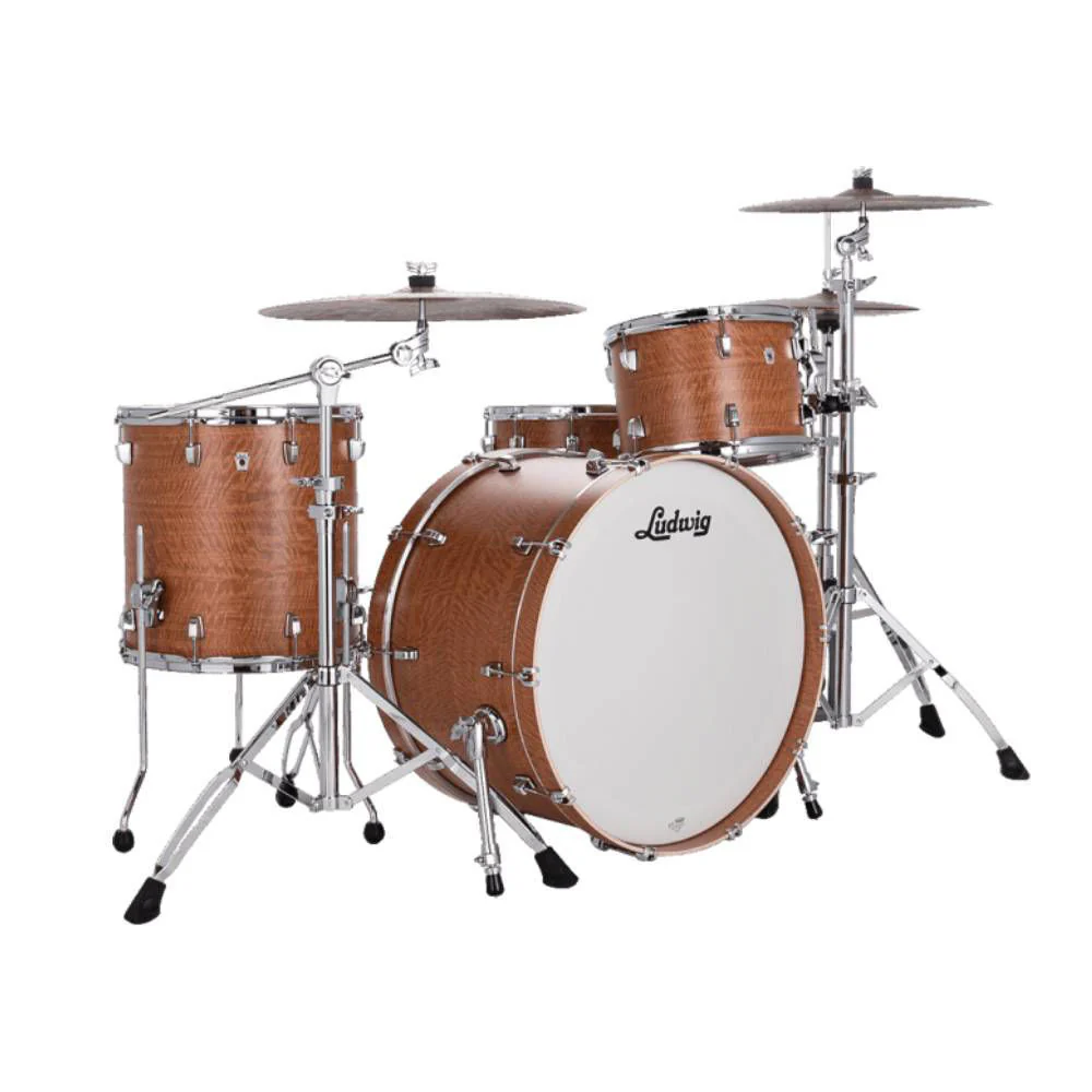 Ludwig Neusonic Pro Beat Drum Kit 3-pc Outfit 24in - Satinwood - Image 2