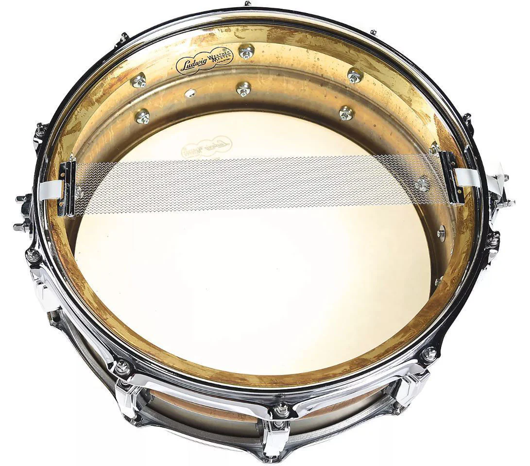 Ludwig Raw Brass Phonic Snare Drum 5x14 Raw Brass Shell with Imperial Lugs - Image 3