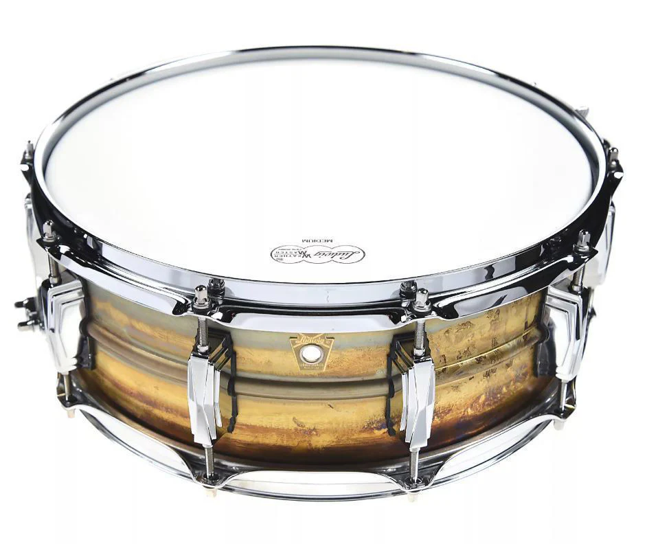 Ludwig Raw Brass Phonic Snare Drum 5x14 Raw Brass Shell with Imperial Lugs - Image 4