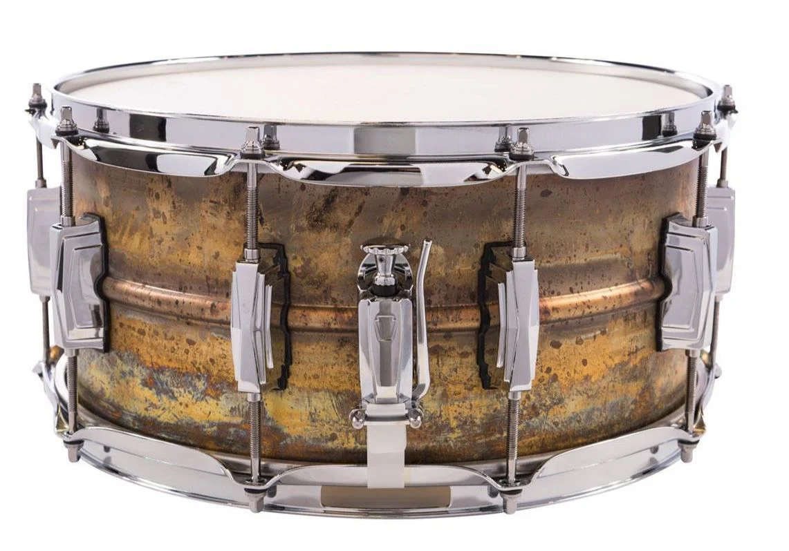 Ludwig Raw Brass Phonic Snare Drum 6.5 x14 Raw Brass Shell Imperial Lugs
