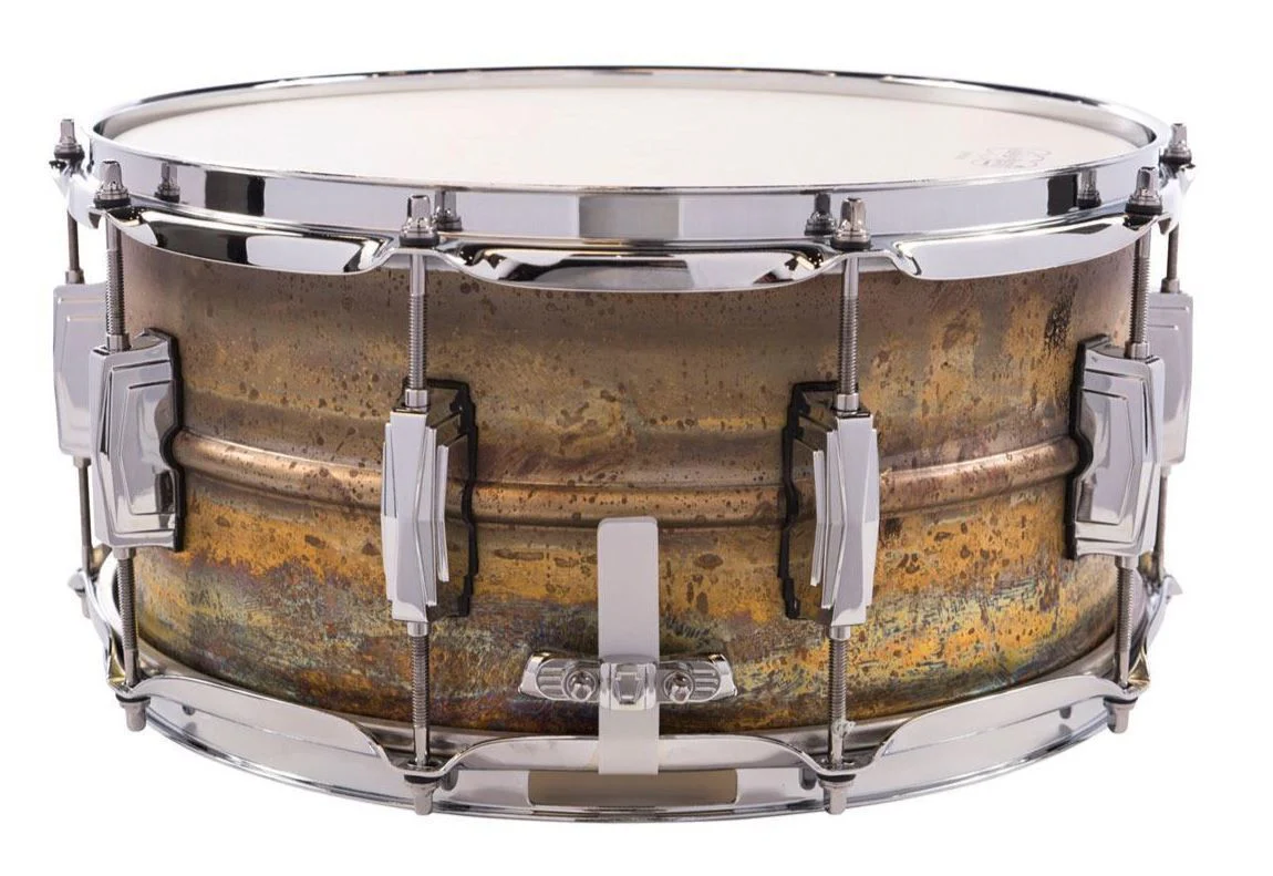 Ludwig Raw Brass Phonic Snare Drum 6.5 x14 Raw Brass Shell Imperial Lugs - Image 2